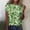 Green, variant on QHWAUAKFBN Womens T Shirts Graphic Shirt Short Sleeve Round Neck Printed Elegant Loose Soft Blouse Tshirts Top