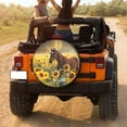 thumbnail image 3 of KAKALAD Horse Sunflowers 08 Spare Tire Cover Universal Vehicle Accessories Buckle Car Tools 17”in, 3 of 6