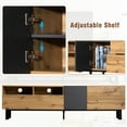 thumbnail image 5 of TV Stand for 80 Inch TVs, Paproos TV Console with Storage Cabinets, TV Cabinet with Drawers and Doors, Media Console Table Entertainment Center with Open Shelves for Living Room, Office, Wood, 5 of 7