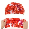 thumbnail image 5 of Unique Bargains 1 Pc Elasticity Mountain Peaks Pattern Swim Cap 5.91"x9.25" Orange, 5 of 6