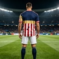 thumbnail image 5 of Men's 2026 USA Soccer Jersey Shirts American Flag Star Stripes Graphic Crew Neck Short Sleeve Tee, Retro National Team Fan Football Top for Summer Streetwear, 5 of 6
