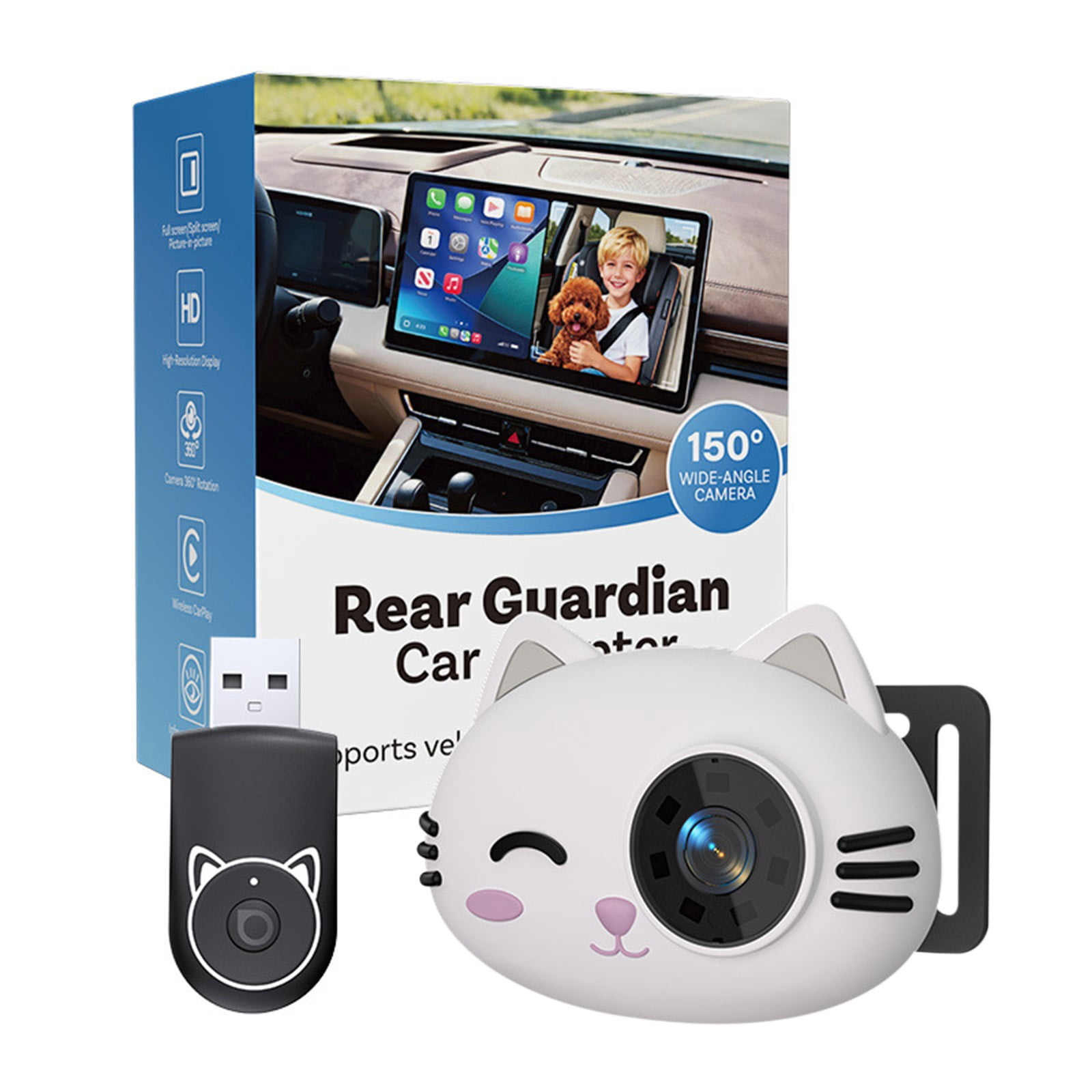 accessories wireless car essentials camera monitor infant auto backseat monitoring bebe adaptateur compatible box screen
