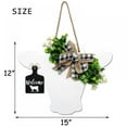 thumbnail image 2 of HOTWINTER Cow Head Welcome Sign Front Door Decor Wall Pediments Rustic Farmhouse Door Hanger Wreath Welcome Hanging Porch Sign for Home Decoration, 2 of 6