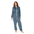thumbnail image 3 of Stellar Patterns on Strings Adult onesie Pajamas, Crystal Velvet Ultra Soft Warm Jumpsuit for Men and Women, 3 of 7