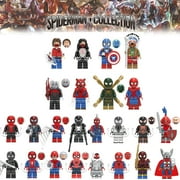 24 Pcs Spider-man Build Toy, Collectible 1.77 Inchs Spiderman Building Kits Awesome Gift for Kids Fans of Super Hero Building Toys