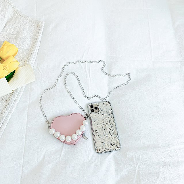 Bolsa Moda amor corazón mini de hombro mujeres perla totalizador cadena monedero bandolera Tmvgtek Para Estrenar