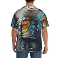 thumbnail image 3 of Wukai Whimsical Goat Artist Men's Casual Short-Sleeve Button Down Shirt,Cuban Shirts for Men,Mens Short Sleeve Dress Shirts-XX-Large, 3 of 5