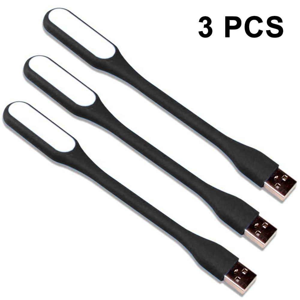 Pack of 2x Flexible USB LED Lights for Laptop Reading Camping DJ Silicone 