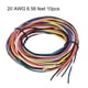 thumbnail image 3 of Cable eléctrico de PVC 20 AWG Cable trenzado de enganche de Cobre estañado 6.558ft de  10uds, 3 of 7