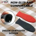 thumbnail image 5 of Q&Q BASICS Silicone Skillet Handle Cover, Handle Covers for Pots and Pans, 2 Pcs - Red & Black Silicone Pan Handle Sleeve, Potholder Cast Iron Skillet Hot Handle Holder Pot Sleeve, 5 of 10