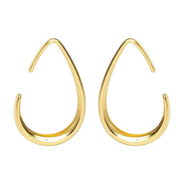 Pendientes De Aro De 13 Mm Chapados En Oro De 14 Quilates Con Piedra De Nacimiento Estilo Zafiro De Septiembre De Asos Design