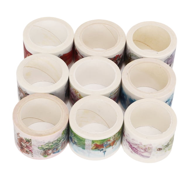 Cinta decorativa juego de cintas de papel japonesas manualidades de bricolaje anchas dibujadas a mano para álbum ANGGREK Otros