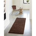 thumbnail image 1 of Unique Loom 3140779 2 ft. 6 in. x 19 ft. 8 in. Solid Shag Runner Rug, Chocolate Brown, 1 of 2
