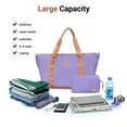 thumbnail image 4 of 3 Piece Carry on Luggage Sets, Hardside Suitcase Set with Double Spinner Wheels, Expandable Travel Bag and Toiletry Bag, Light Purple, 4 of 7