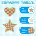 thumbnail image 3 of Uxcell 32 Pcs Parche Bordado de Corazón Estrella a Planchar Aplicaciones Parche para Chaqueta Colección de Denim Ropa Vestido Sombreros Jeans Accesorio DIY, Verde/Rosa Pálido, 3 of 6