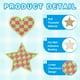 thumbnail image 3 of Uxcell 18 Pcs Parche Bordado de Corazón Estrella a Planchar Apliques Parche para Chaqueta Colección de Denim Ropa Vestido Sombreros Jeans Accesorio DIY, Verde/Rosa Pálido, 3 of 6