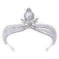 thumbnail image 2 of Elegant Pearl Inlaid Headband for Wedding Parties Silver Zinc Alloy One Size Fits All, 2 of 4