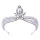 thumbnail image 2 of Elegant Pearl Inlaid Headband for Wedding Parties Silver Zinc Alloy One Size Fits All, 2 of 4