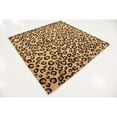 thumbnail image 2 of Unique Loom Wildlife Leopard Design Rug 6' x 6' Square Light Brown/Black, 2 of 5
