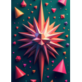 thumbnail image 3 of Neon Geometric Star Banner Backdrop Futuristic Cosmic Wall Art for Party Decorations Events Room Decor Photography Props and Background, 3 of 3