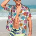 thumbnail image 5 of Lsque Easter Egg pattern Hawaiian Shirt for Men, Unisex Summer Beach Casual Short Sleeve Button Down Shirts-Medium, 5 of 9