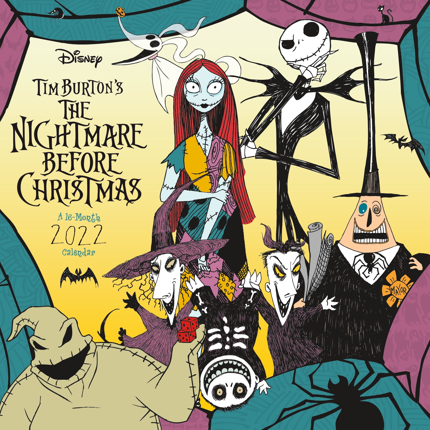 2022 Disney Nightmare Before Christmas Wall Calendar - Walmart.com