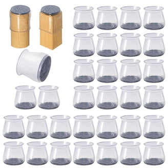 24-Pack Extra Small Silicone Chair Leg Floor Protectors – Round Felt Pads For Hardwood Floors – Fits 0.35-0.55 Inch Legs – Black, Anti-Scratch & Noise Reduction