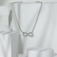 thumbnail image 6 of Rosec Jewels Natural Diamond Infinity Necklace for Women - Love Knot Necklace - HI-SI Grade - Ready to Gift for Valentines Day, 10K White Gold, 6 of 8