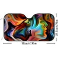thumbnail image 2 of GZHJMY Car Front Windshield Sunshade UV Heat Protection, Foldable Auto Windshield Sun Visor for SUV Sedan Color Abstract Art, Car Sunscreen Blocks UV Rays Heat 51x27.5inch Keep Vehicle Cool, 2 of 5