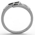 thumbnail image 3 of High polished (no plating) Stainless Steel Ring with Top Grade Crystal in Clear for Women Clear Stone Color Style TK1335 Size 10, 3 of 4