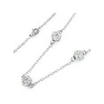 thumbnail image 2 of ELYA Women's Polished Cubic Zirconia Spheres Stainless Steel Necklace - 17", 2 of 3