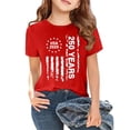 thumbnail image 2 of UACY Kids 250 Anniversary USA Shirts 250 Year American Flag Tshirt Boys and Girls Happy 250th Tee 4th of July Tops (Red, 6-7 Years), 2 of 6
