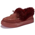 thumbnail image 3 of LUXUR Winter Shoes for Womens Moccasin House Slippers Slip On Ankle Boots Indoor & Outdoor, 3 of 7