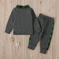 thumbnail image 7 of TAIAOJING Kids Pullover Outfit Hoodie and Sweatpants Suit Toddler Boys Winter Long Sleeve Green Plaid Prints Tops Pants 2PCS Outfits Clothes Set For Babys Clothes 0-6 Months, 7 of 7