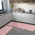 thumbnail image 2 of Boho Kitchen Mat Set of 2,Modern Farmhouse Kitchen Rugs and Mats Non Skid Washable,Moroccan Boho Runner Rugs with Rubber Backing for Kitchen Decor and Accessories (Pink 17"x47"+17"x30"), 2 of 7