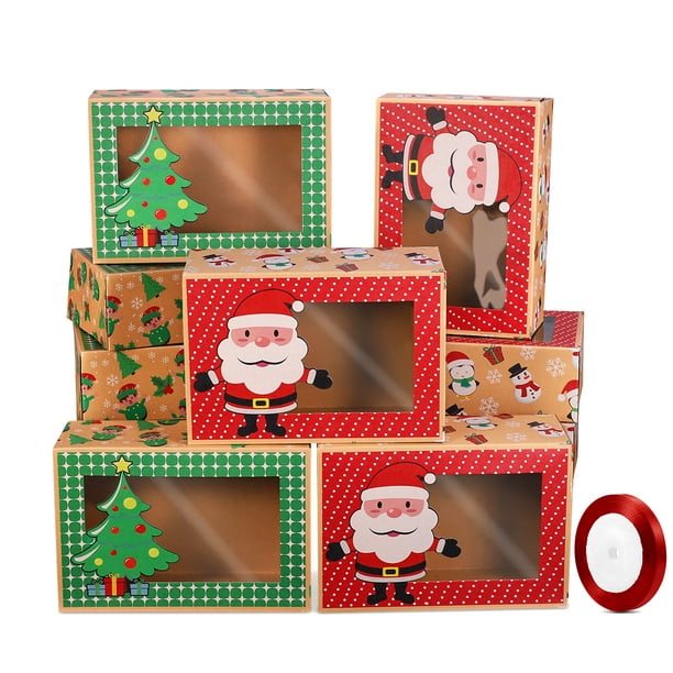 Christmas Cookie Boxes Portable Paper Boxes