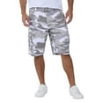 thumbnail image 4 of RAW X Mens Belted 12.5" Inseam Knee Length Cargo Shorts, White Camo, 34, 4 of 6