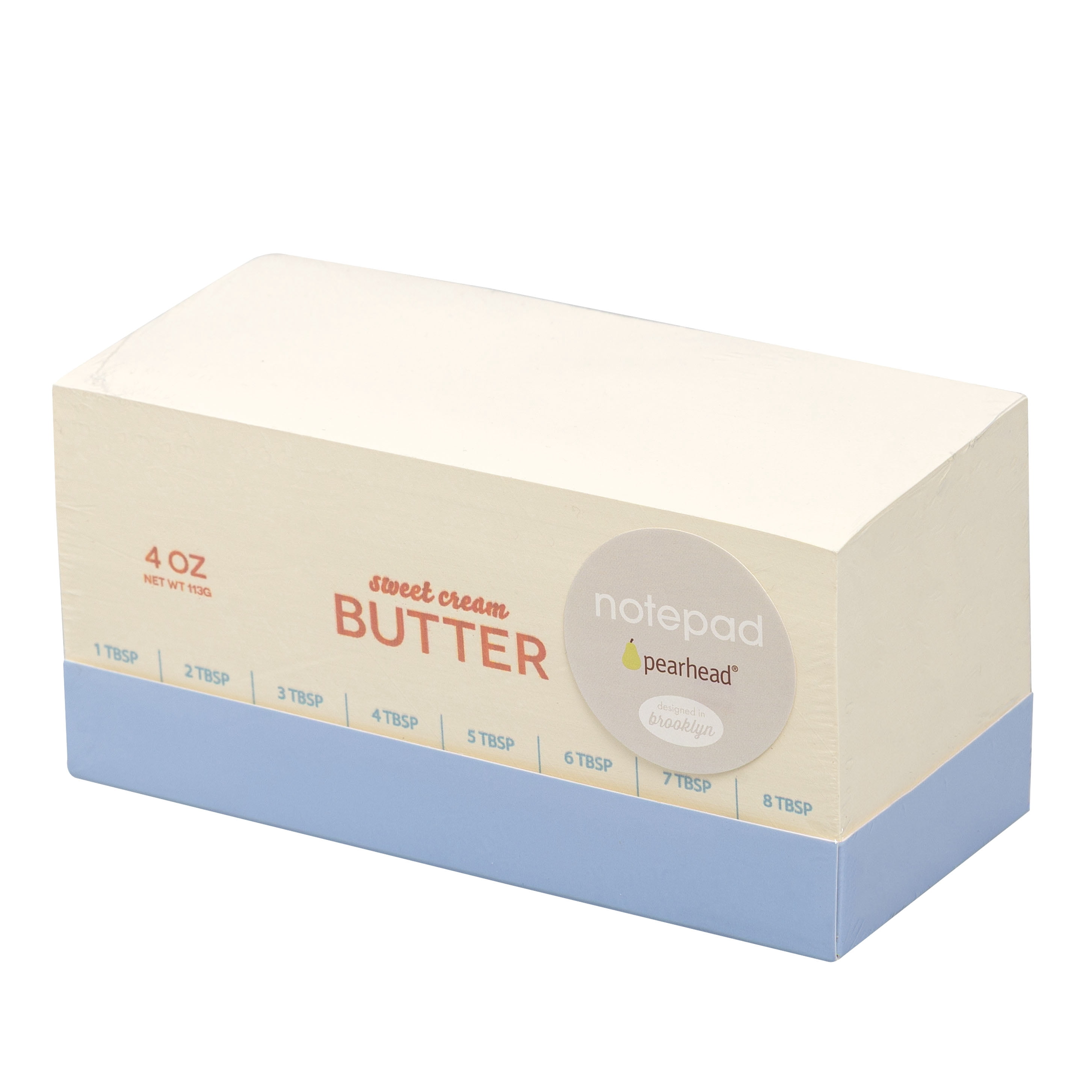 Pearhead Butter Stick Notepad, 5.38” x 2.75”, Yellow, 650 Sheets