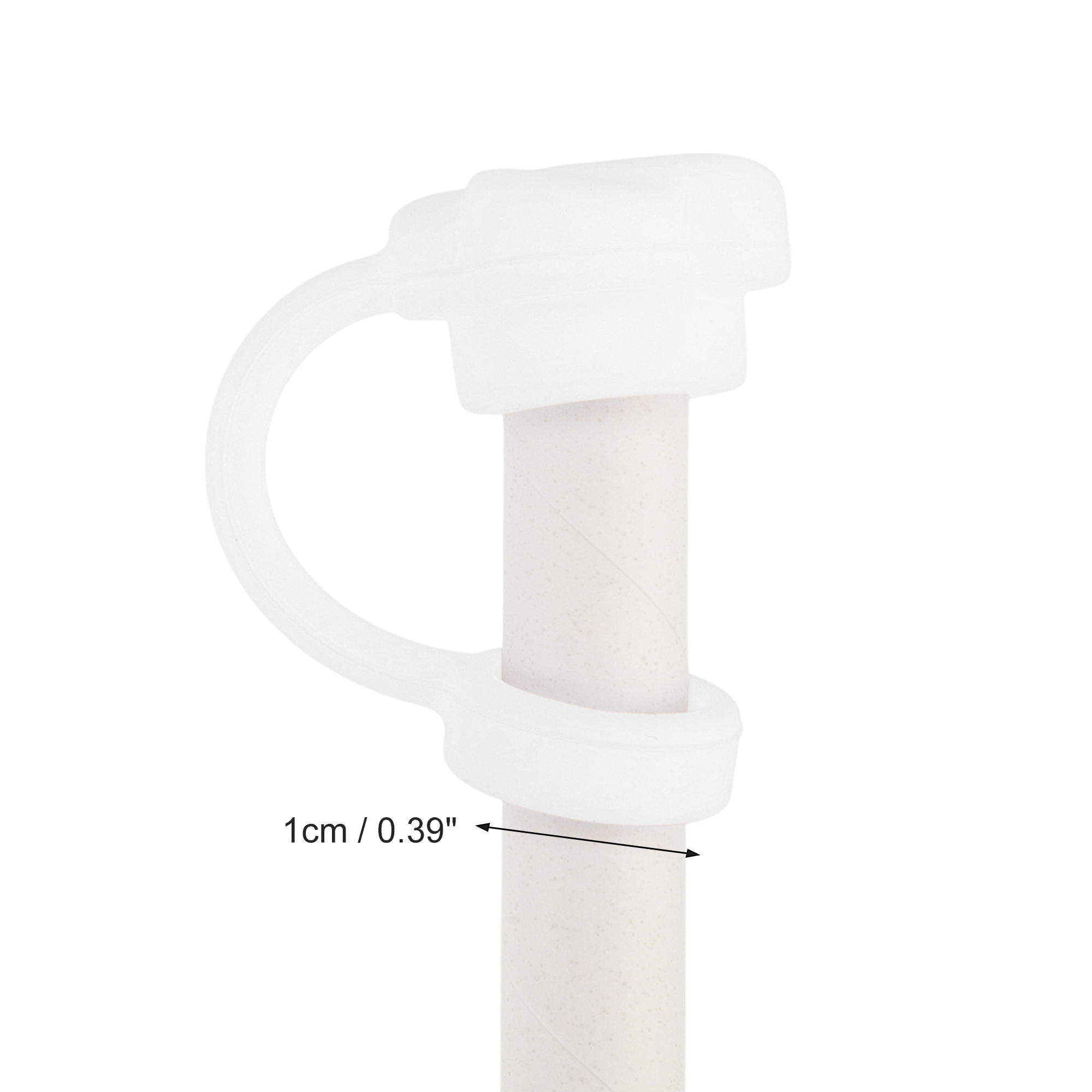 Unique Bargains Dust-Proof 30oz Straw Cover Set of 4 White