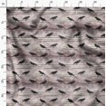 thumbnail image 3 of Soimoi Pink Moss Georgette Fabric Crow Bird Printed Craft Fabric by the Yard 44 Inch Wide, 3 of 6