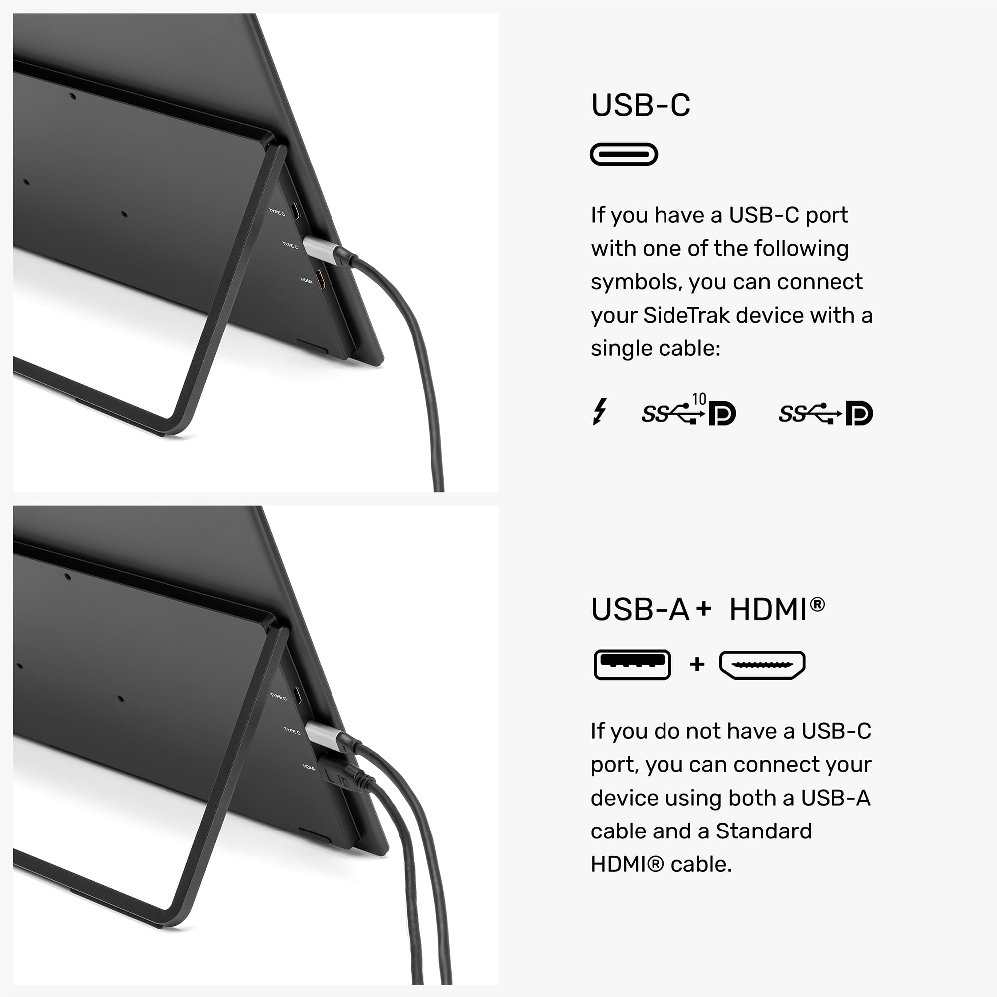 SideTrak Solo Book 15.6" Foldable Dual Screen Portable Monitor - FHD Portable Stacked Monitor, Portable Dual Monitor for Laptop, Display Extender with Stacked Dual Monitor for Mac, PC, & Chromebook