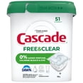 thumbnail image 4 of Cascade Sans et Exempt Capsules d'Action, Détergent pour Lave-Vaisselle, Sans Parfum 51CT, 4 of 16