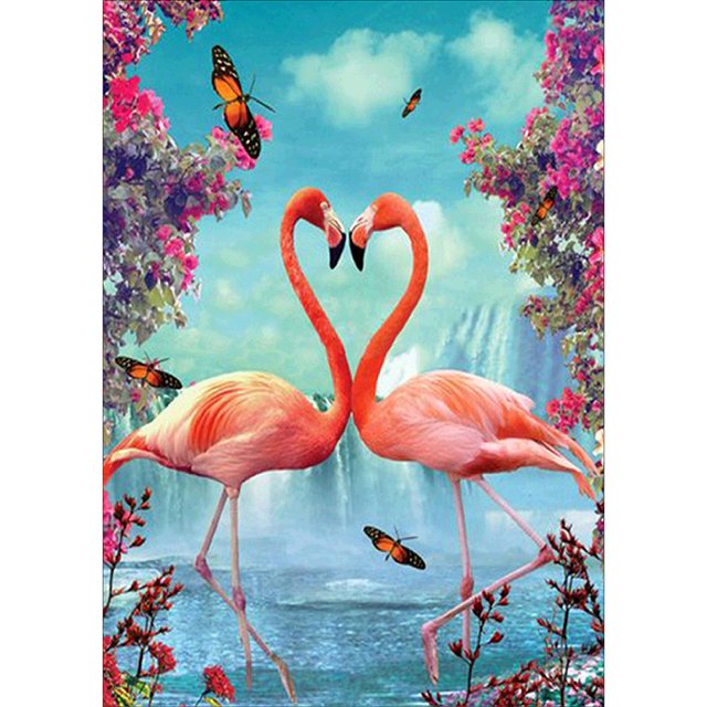 Taladro Diamante Pintura (DE4208) 5D DIY Completo Pájaro Bordado Mosaico Kit (C1147) 40x50cm Rosa FLhrweasw Nuevo