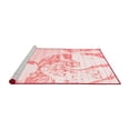 thumbnail image 2 of Ahgly Company Machine Washable Indoor Round Abstract Red Contemporary Area Rugs, 7' Round, 2 of 4