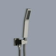 thumbnail image 3 of Shower Head, 10In High Pressure Square Rainfall Shower Head+Handheld Showerhead Combo with 59in Hose, Flow Regulator, Ceramic valve, Wall Mounted Shower Faucet Set for Bathroom, Nickel-Stainless steel, 3 of 5