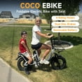 thumbnail image 6 of 750W 1200W Folding Electric Bike for Adults with Basket, 48V 13Ah Removable Battery, 16" Fat Tire Ebike, Dual Disc Brakes & Front Suspension, UL 2849, White, 6 of 10
