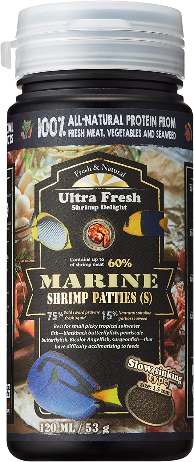 Ultra Fresh Marine Fish Food, 75 Sword Prawns + Squids, Natural