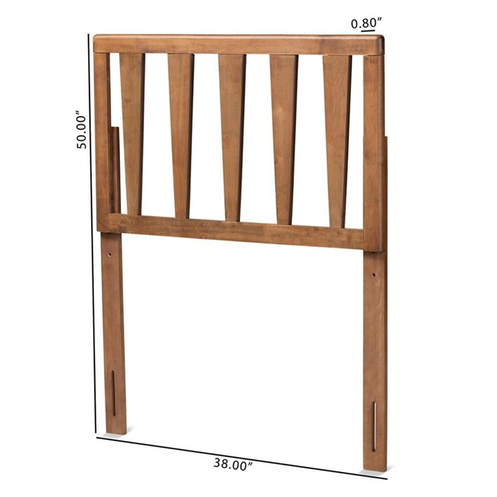 Duncan Modern and Contemporary Ash Walnut Finished Wood Twin Size Headboard