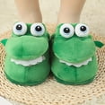 thumbnail image 4 of Zapatillas De Animales De Peluche, Zapatillas De Cocodrilo Verde De Dibujos Animados Para Hombres Y Mujeres, Zapatillas De Casa Cálidas Y Bonitas De Invierno Para Interiores, Zapatillas De Casa Cateissary AP006175-02, 4 of 6