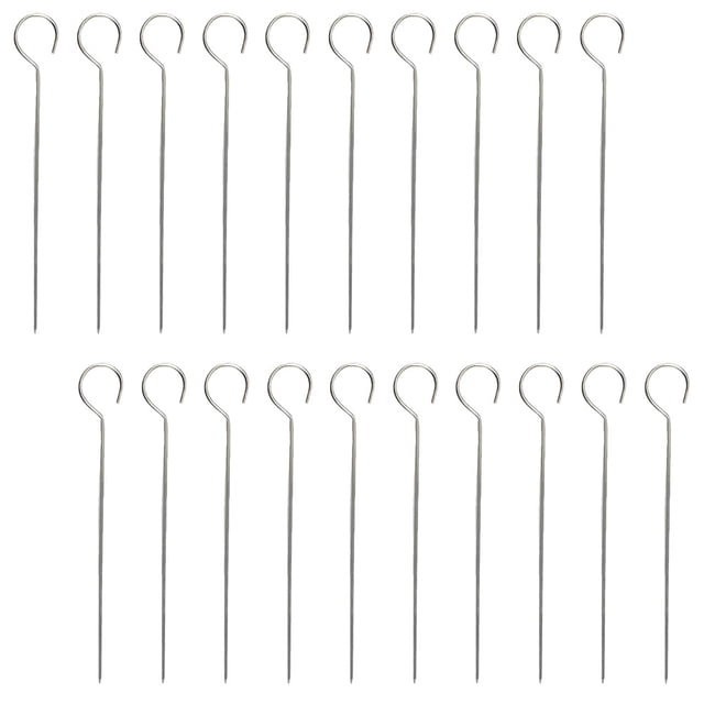 Luxshiny 20Ud Metal Skewer De Inoxidable Para Barbacoa Resistente Y Reutilizable Color